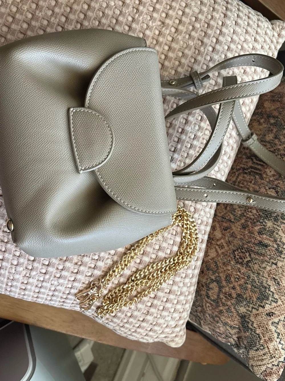 Structured Taupe Top-Handle Satchel for Women